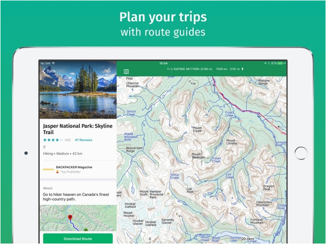 Map My Walk Canada Viewranger Hike Ride or Walk On the App Store