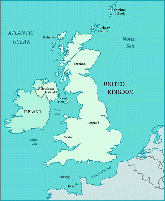 Map Of British isles and Ireland Map Of the British isles