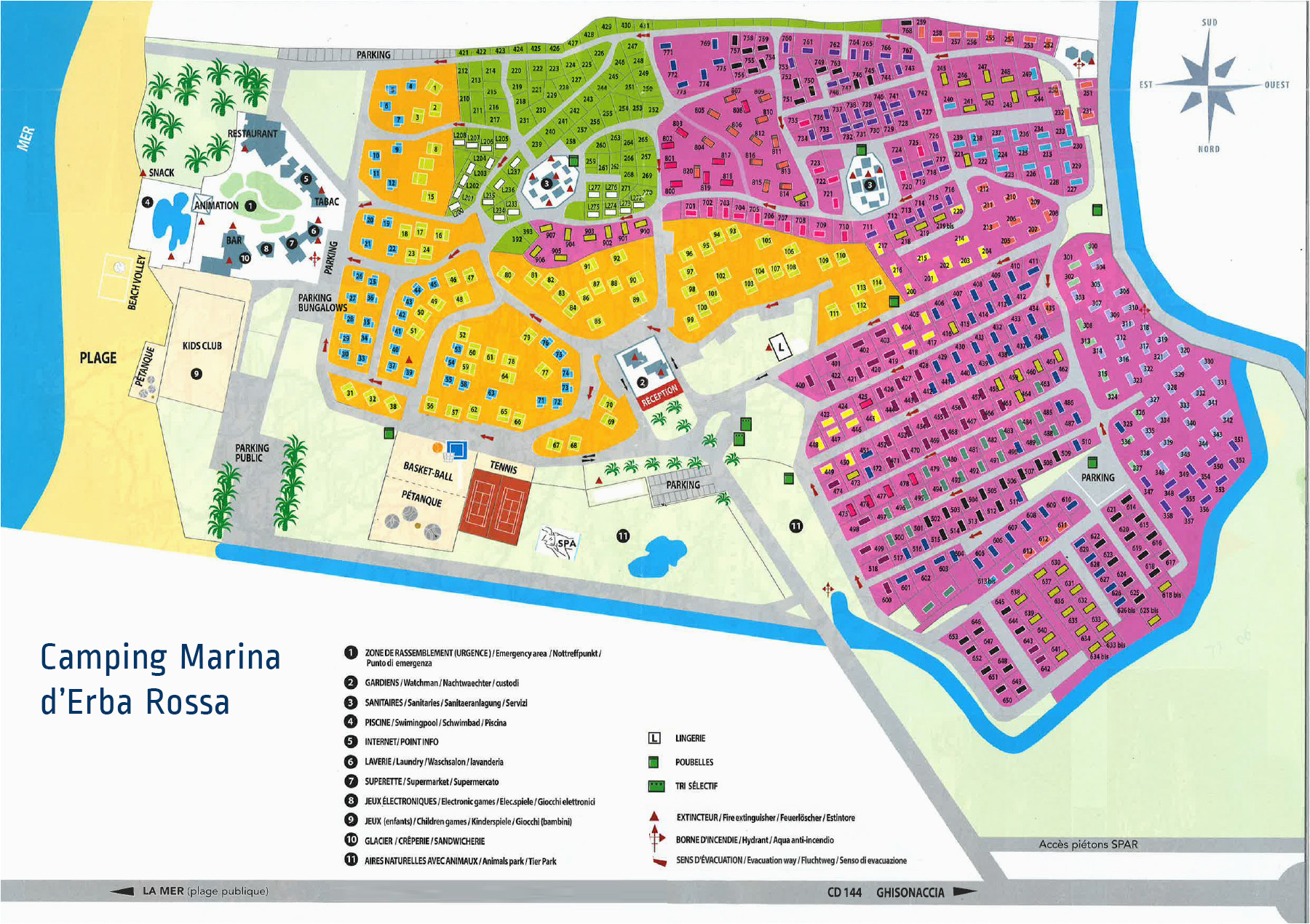 Map Of Campsites In France Camping Marina D Erba Rossa France Vacansoleil Uk