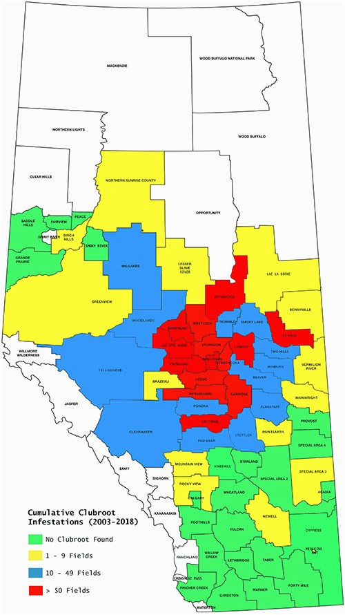 Map Of Camrose Alberta Canada Affected Regions Canola Council Of Canada