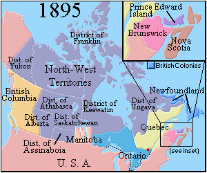 Map Of Canada 1867 Map Of Canada 1895 Maps Canadian History History Canada