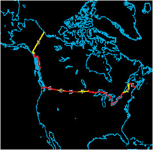 Map Of Canada and Us Border Canada United States Border Wikipedia