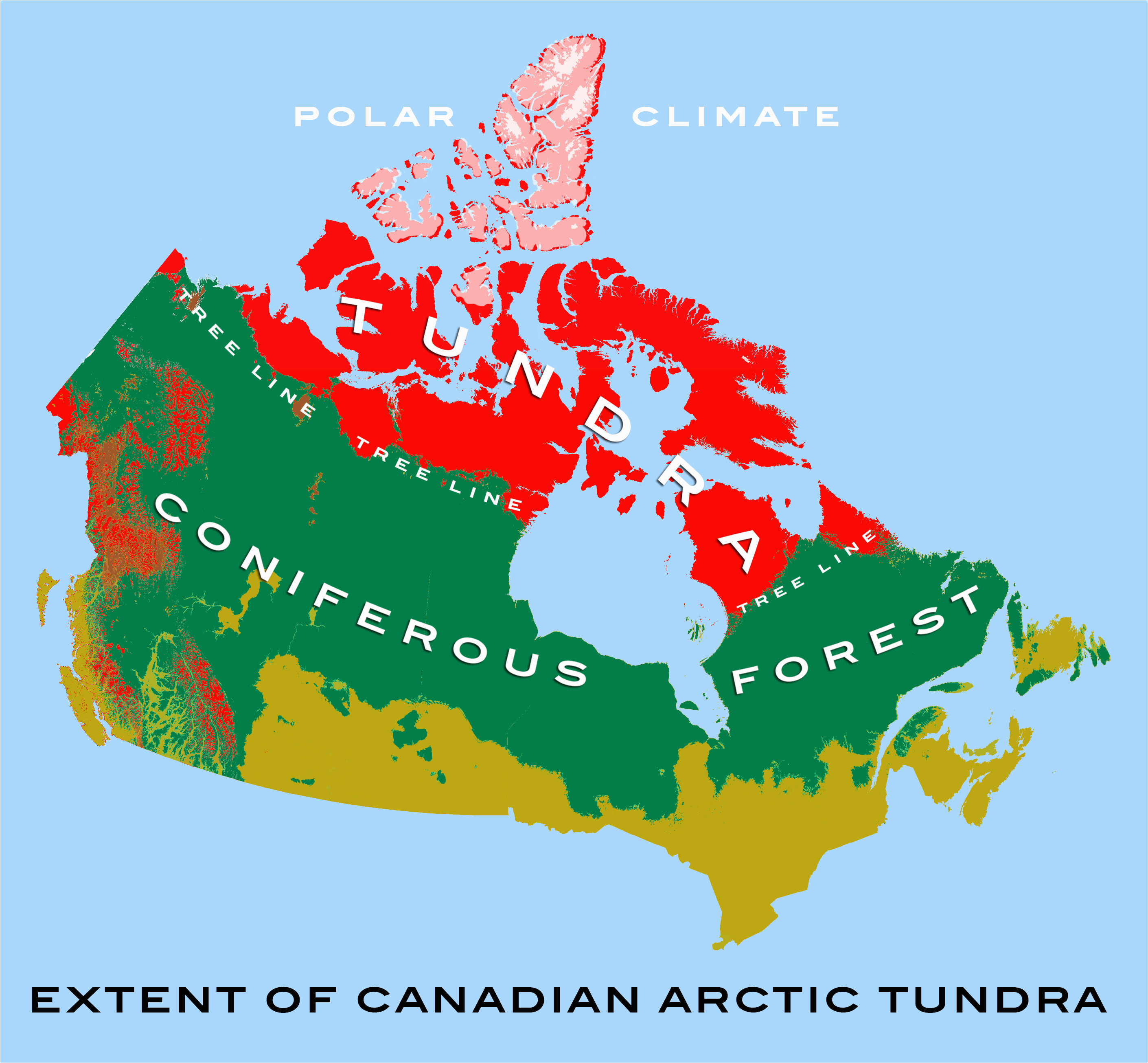 Map Of Canada by Population Canadian Arctic Tundra Wikipedia