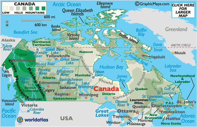 Map Of Canada with Scale Canada Map Map Of Canada Worldatlas Com