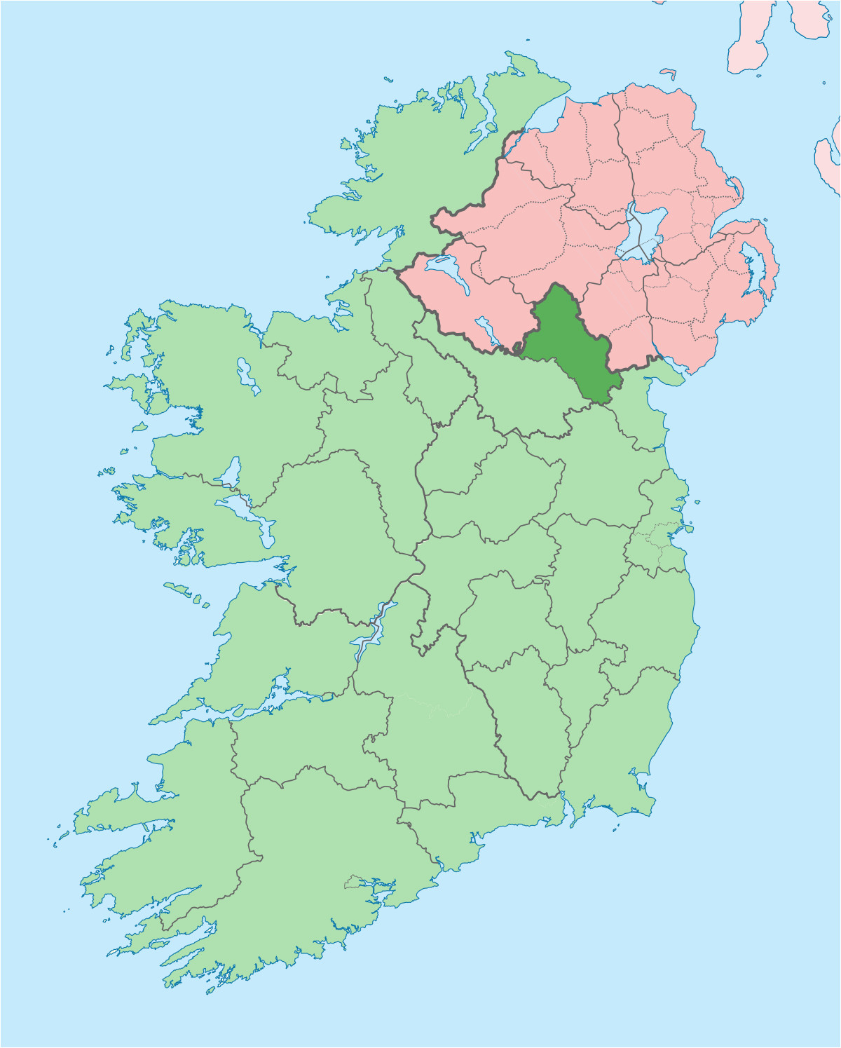 Map Of County Monaghan Ireland County Monaghan Wikipedia