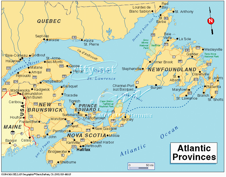 Map Of Eastern Canada Coast Eastern Canada Usa Map Canada S north East Coast East