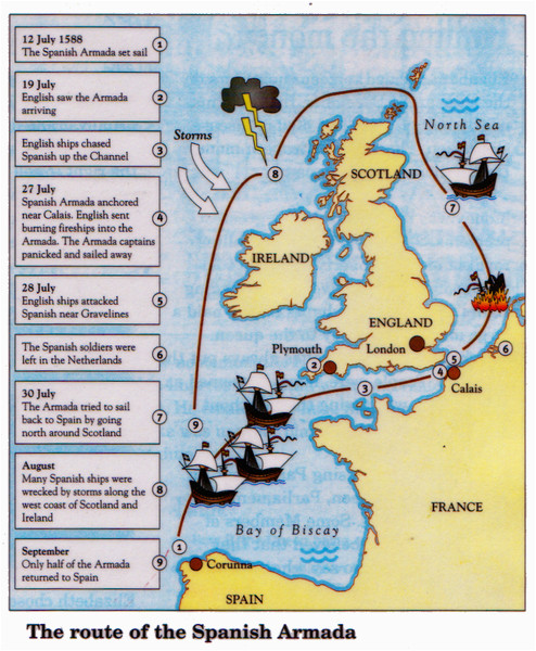 Map Of Elizabethan England Spanish Armada Map Blake Ancestors From Ireland Coat Of