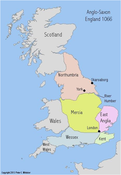 Map Of England 1066 A Map I Drew to Illsutrate the Make Up Of Anglo Saxon