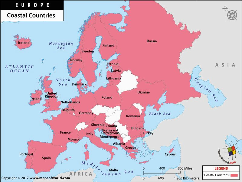 Map Of England Coastline Map Of Coastal Countries Of Europe List Of European