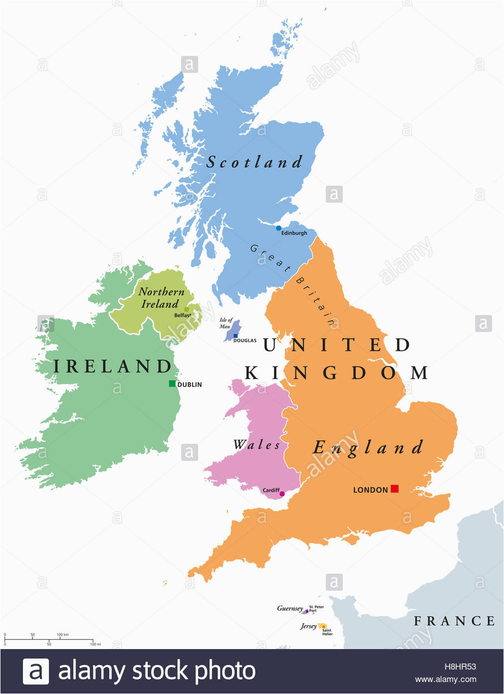 Map Of England Ireland Scotland Wales Map Of Uk and northern Europe Map Stock Photos Map Of Uk
