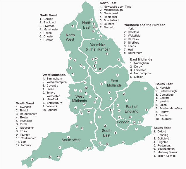 Map Of England Midlands Regions In England England England Great Britain English