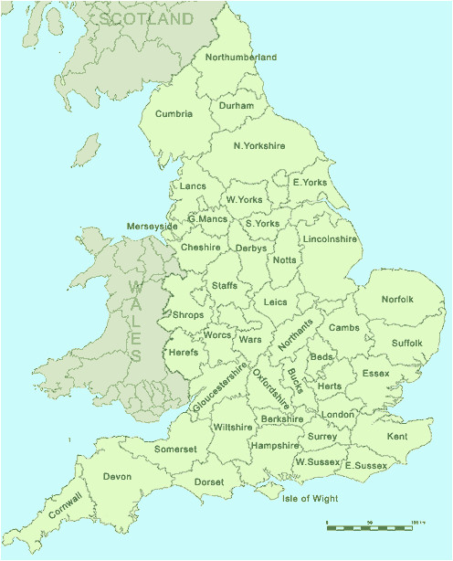 Map Of England Showing Cornwall County Map Of England English Counties Map