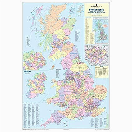 Map Of England Showing County Boundaries Uk Counties Large Wall Map for Business Laminated