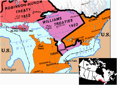 Map Of First Nations Canada Canadian First Nations Manitoulin 1862 Robinson 1850 Treaties