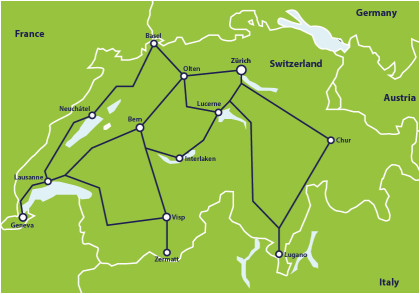 Map Of France and Switzerland with Cities Switzerland by Train From 307 Switzerland Train Routes