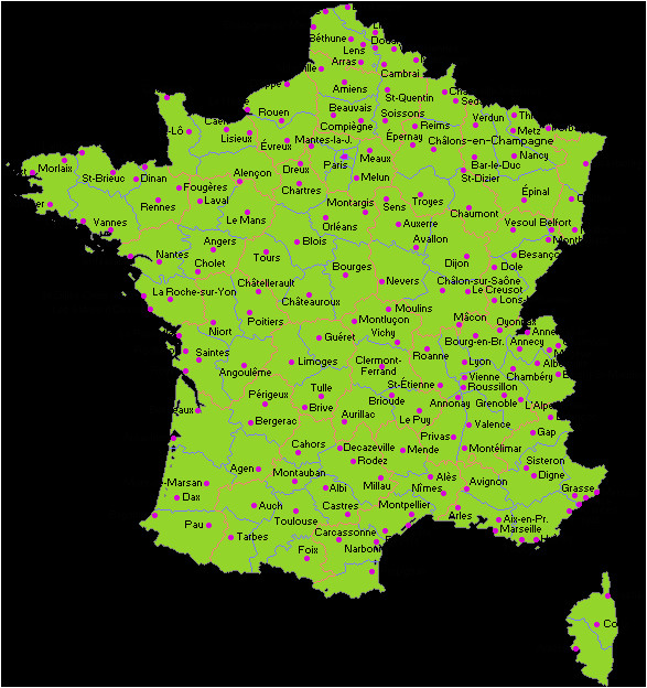 Map Of France Cities and towns Map Of France Cities France Map with Cities and towns