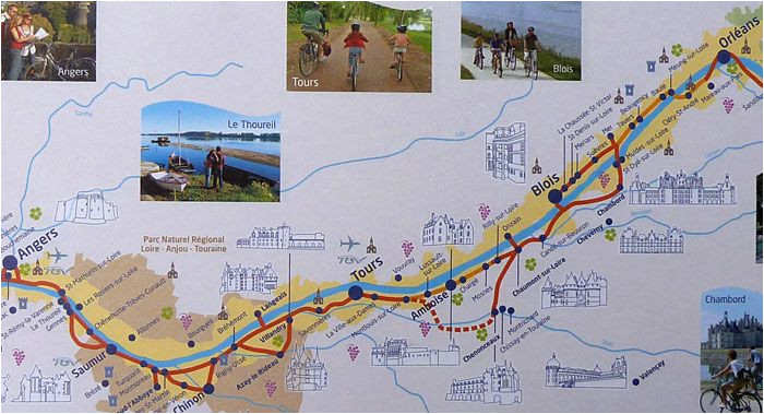 Map Of France Loire Valley Loire Valley Cycling Pictures and Information France 2016