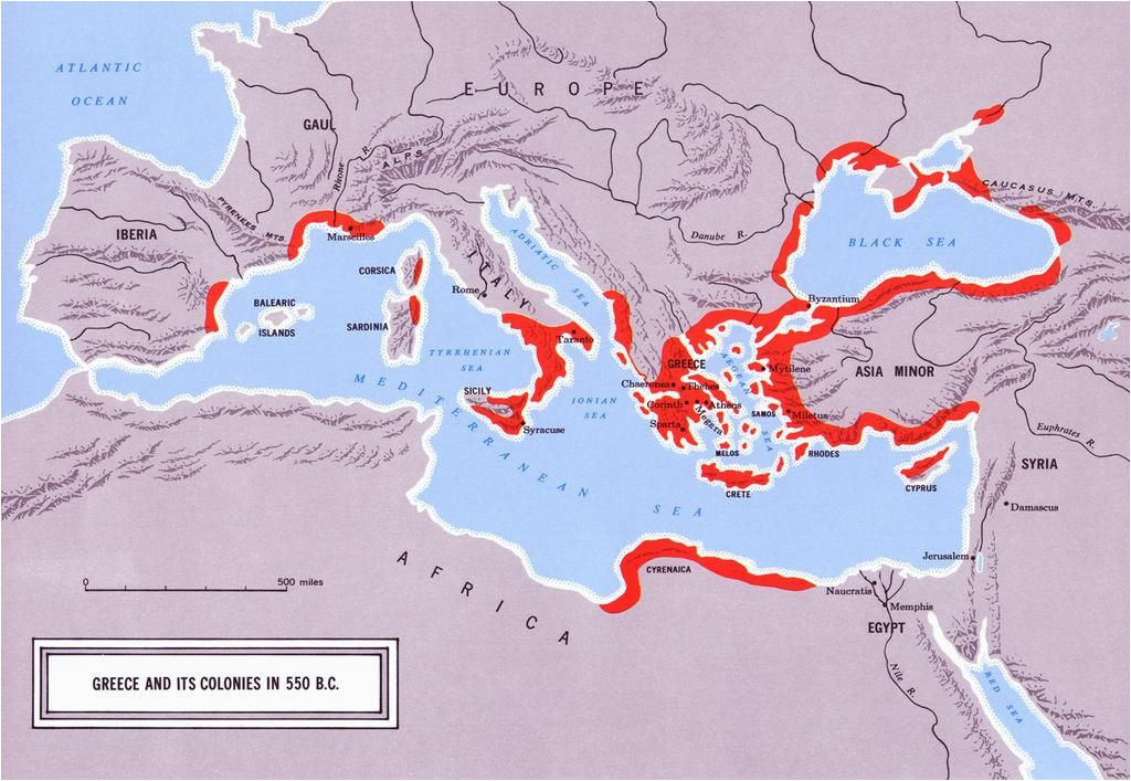Map Of Greece and Spain Another Map Of Greek Colonization Research for Medea