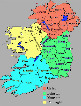 Map Of Ireland Counties and Provinces Map Of the Counties Of Ireland Google Search Genealogy Stuff