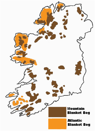 Map Of Ireland Mountain Ranges Blanket Bogs Of Ireland Factsheetirish Peatland Conservation Council