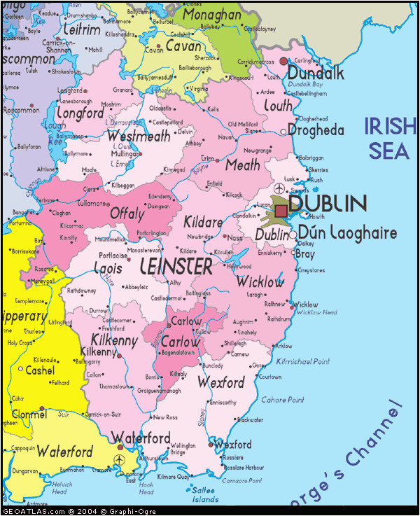 Map Of Leinster Ireland Outlaw Family History In Ireland