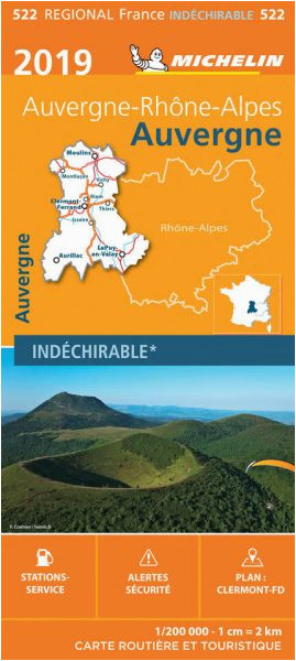 Map Of Limousin France Michelin Regional 522 Auvergne Limousin Wetterfeste Karte 1 200 000