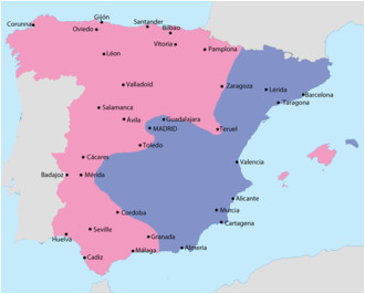 Map Of Mainland Spain Spanish Civil War Wikipedia