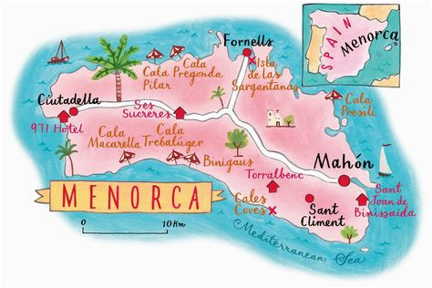 Map Of Menorca Spain Pinterest