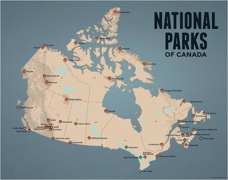 Map Of National Parks Canada National Parks Best Maps Ever