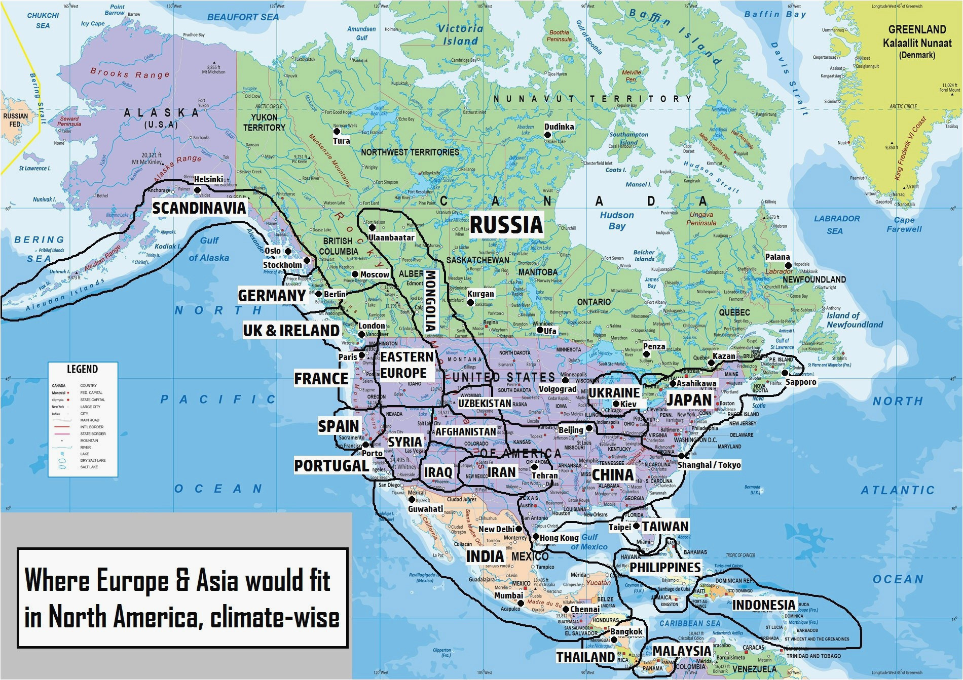 Map Of Ne Usa and Canada California Landform Map north America Map Stock Us Canada