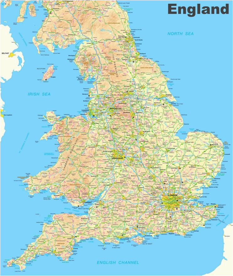 Map Of north England Uk Map Of England and Wales England England Map Map England