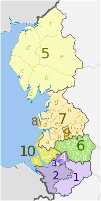 Map Of north West England towns north West England Wikipedia