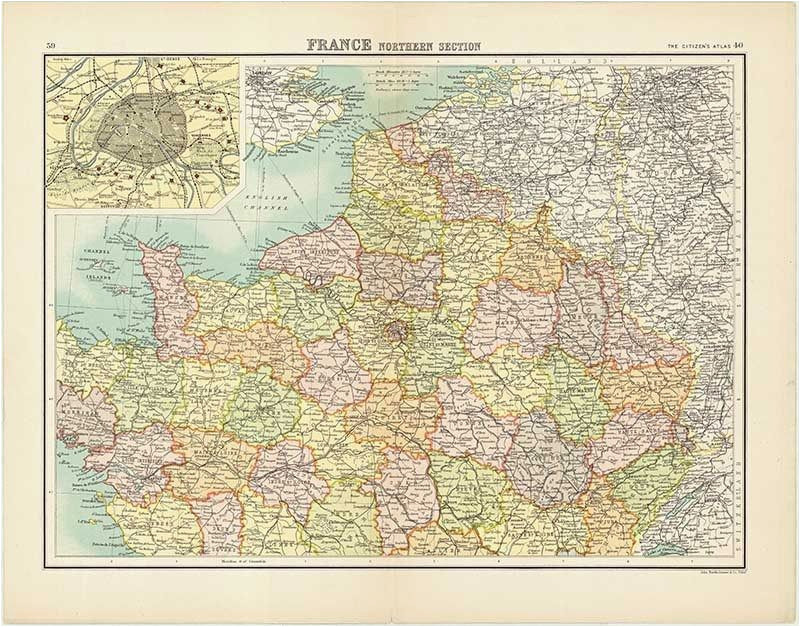 Map Of northern France Old Map Of northern France History Maps France Map Old