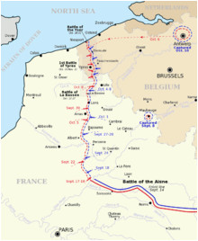 Map Of northern France Ww1 Map Of northern France and Belgium Showing the Progress Of Battles