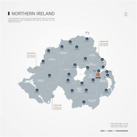 Map Of northern Ireland with towns Education northern Ireland Stock Photos and Images 123rf