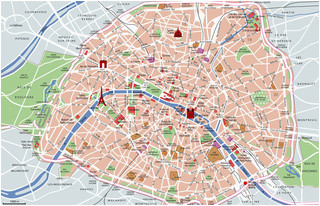Map Of Paris France Landmarks Map Of Paris tourist attractions Sightseeing tourist tour