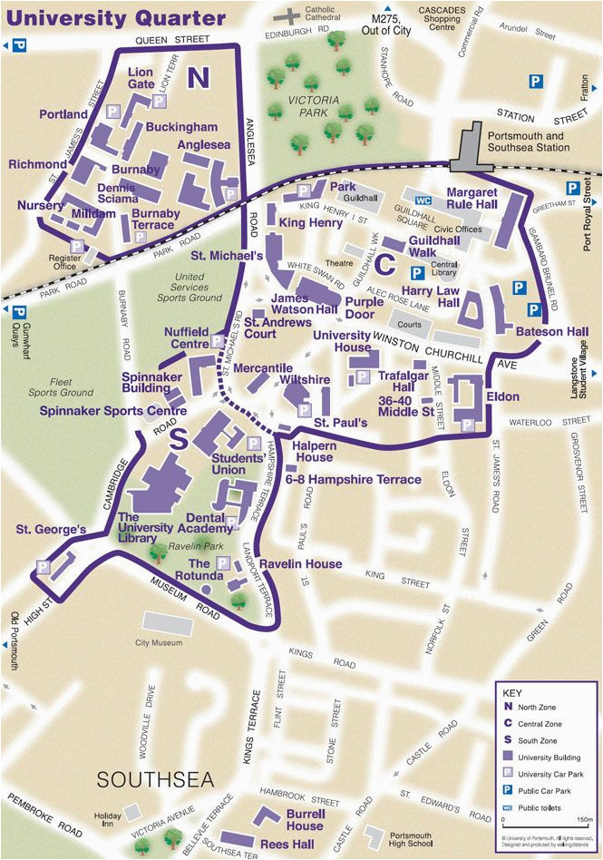 Map Of Portsmouth England Find Your Way Around Our Campus the University Of