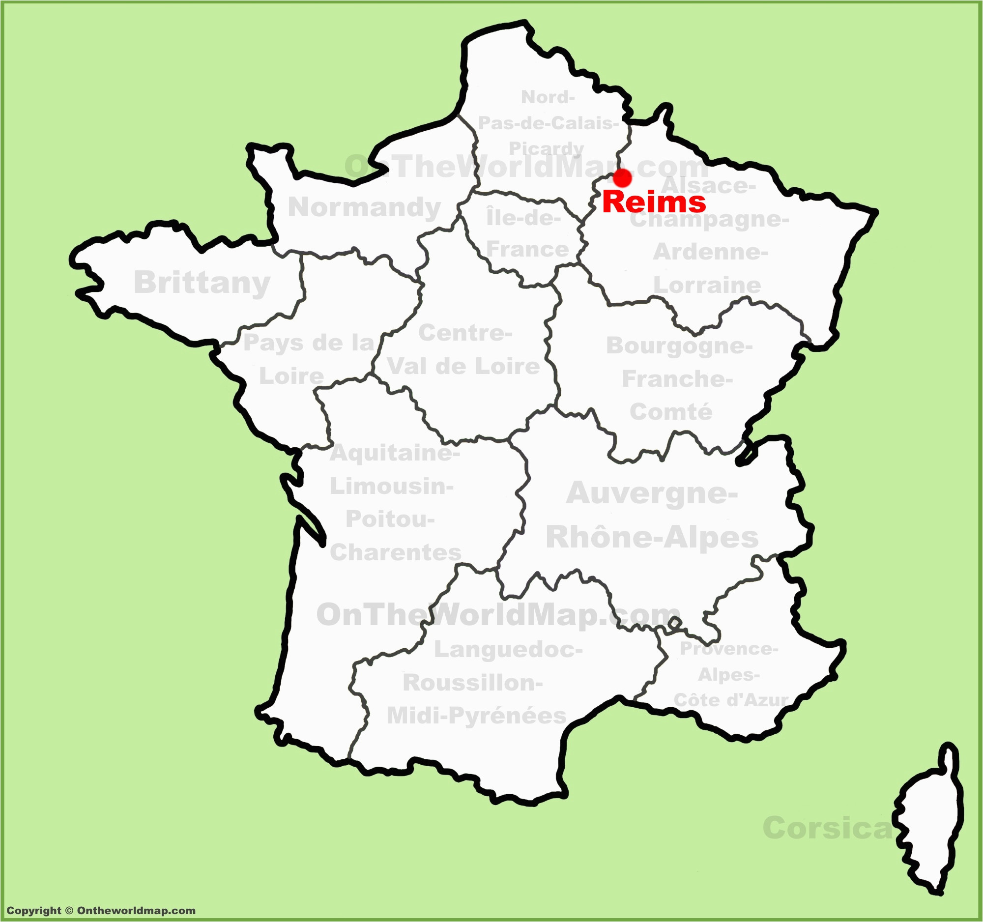 Map Of Reims France Reims France Map