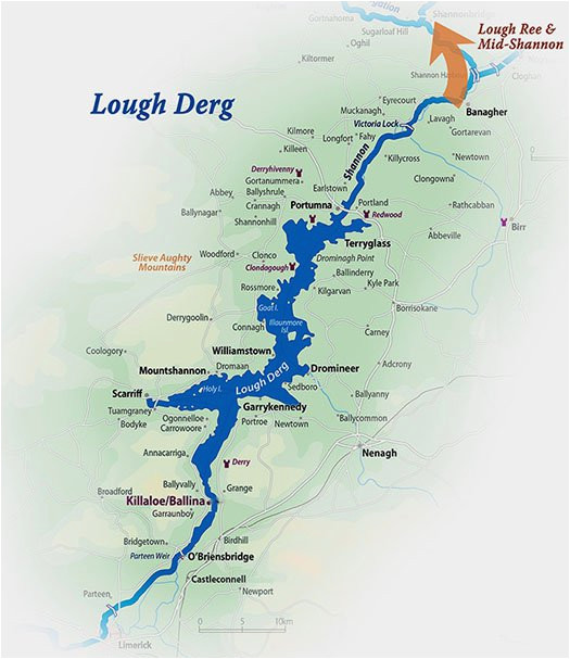 Map Of River Shannon Ireland Hire A Cruiser On Lough Derg Explore the Shannon In Autumn