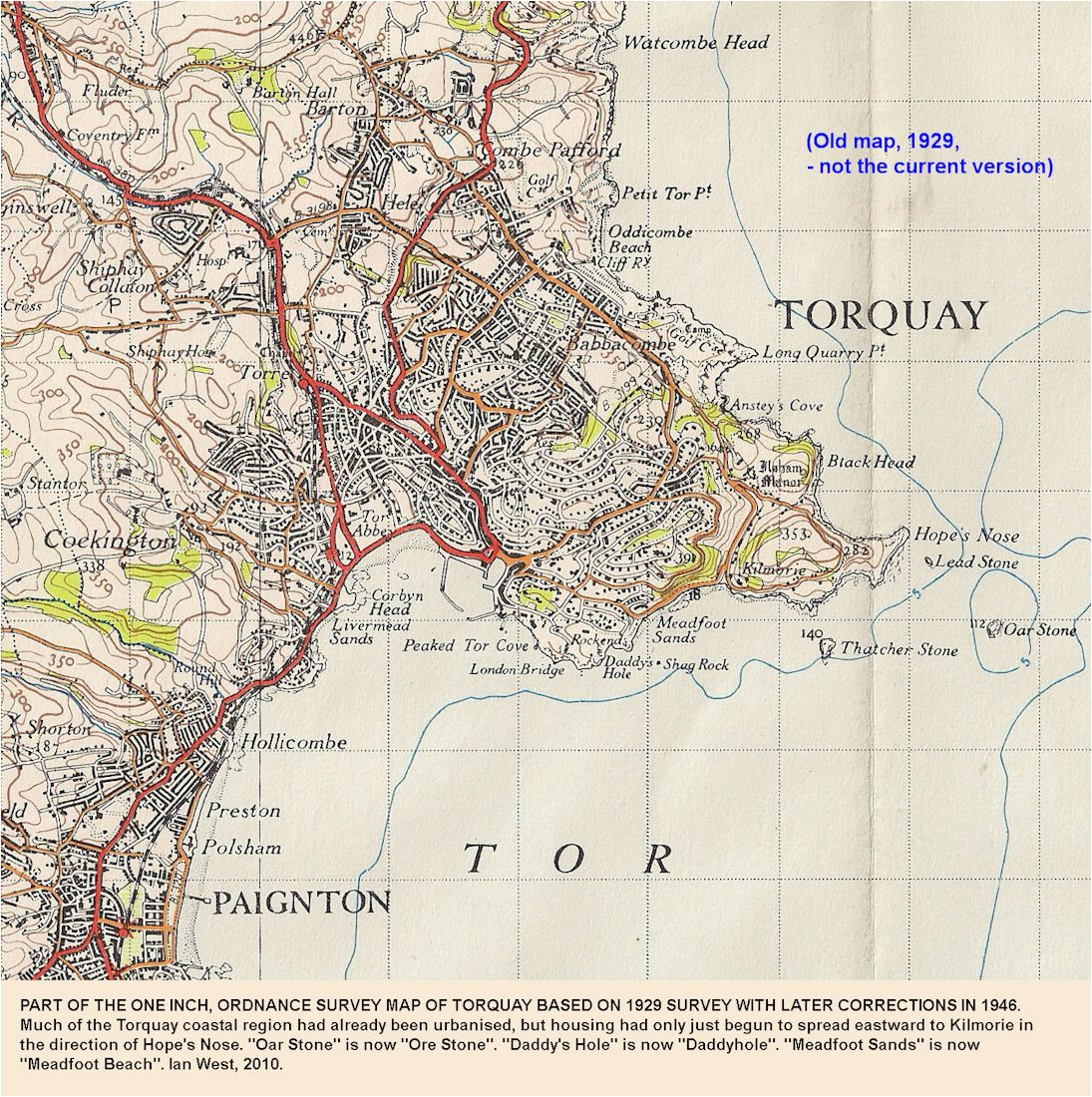 Map Of south West England torquay Geological Field Guide by Ian West