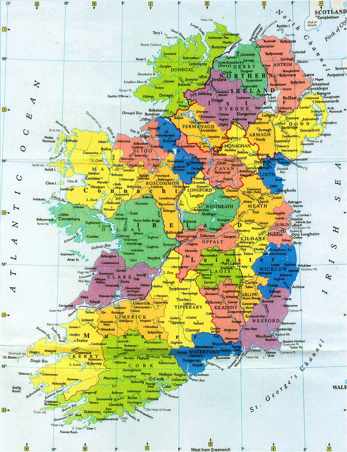 Map Of Southern Ireland Cork Secretmuseum