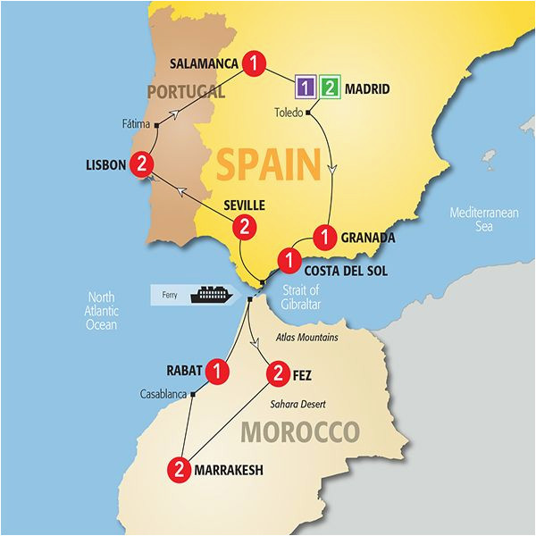 Map Of Spain and Morocco Map Of Spain and Morocco so Helpful Map Of Spain Morocco Et