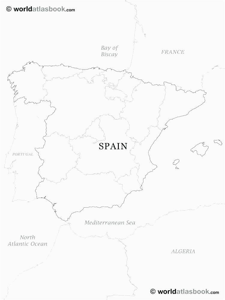 Map Of Spain Blank Printable Map Of France Tatsachen Info