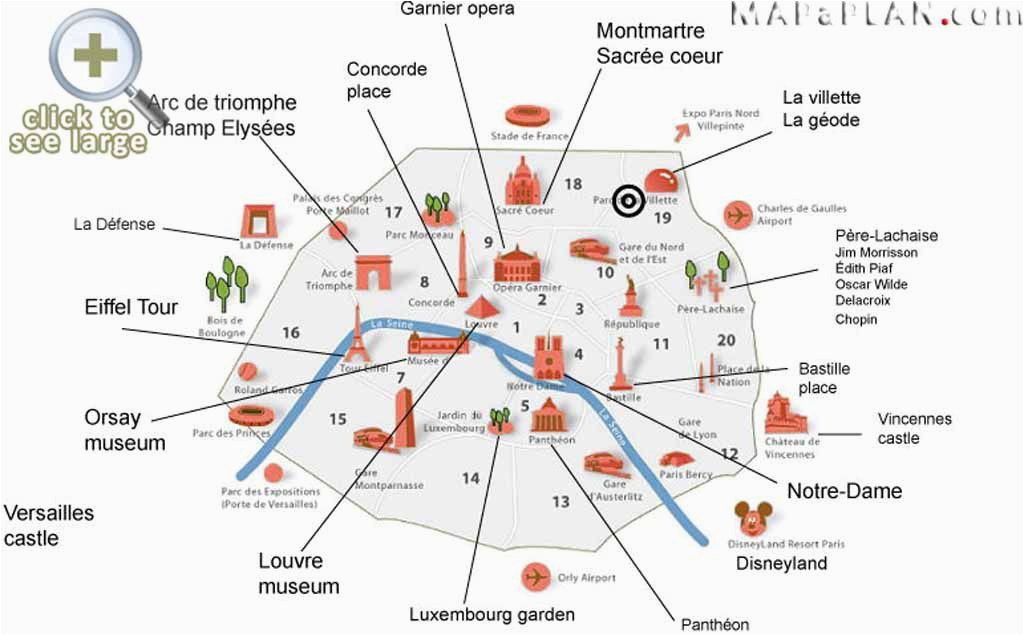 Map Of tourist attractions In France Paris top tourist attractions Map Interesting Sites In A