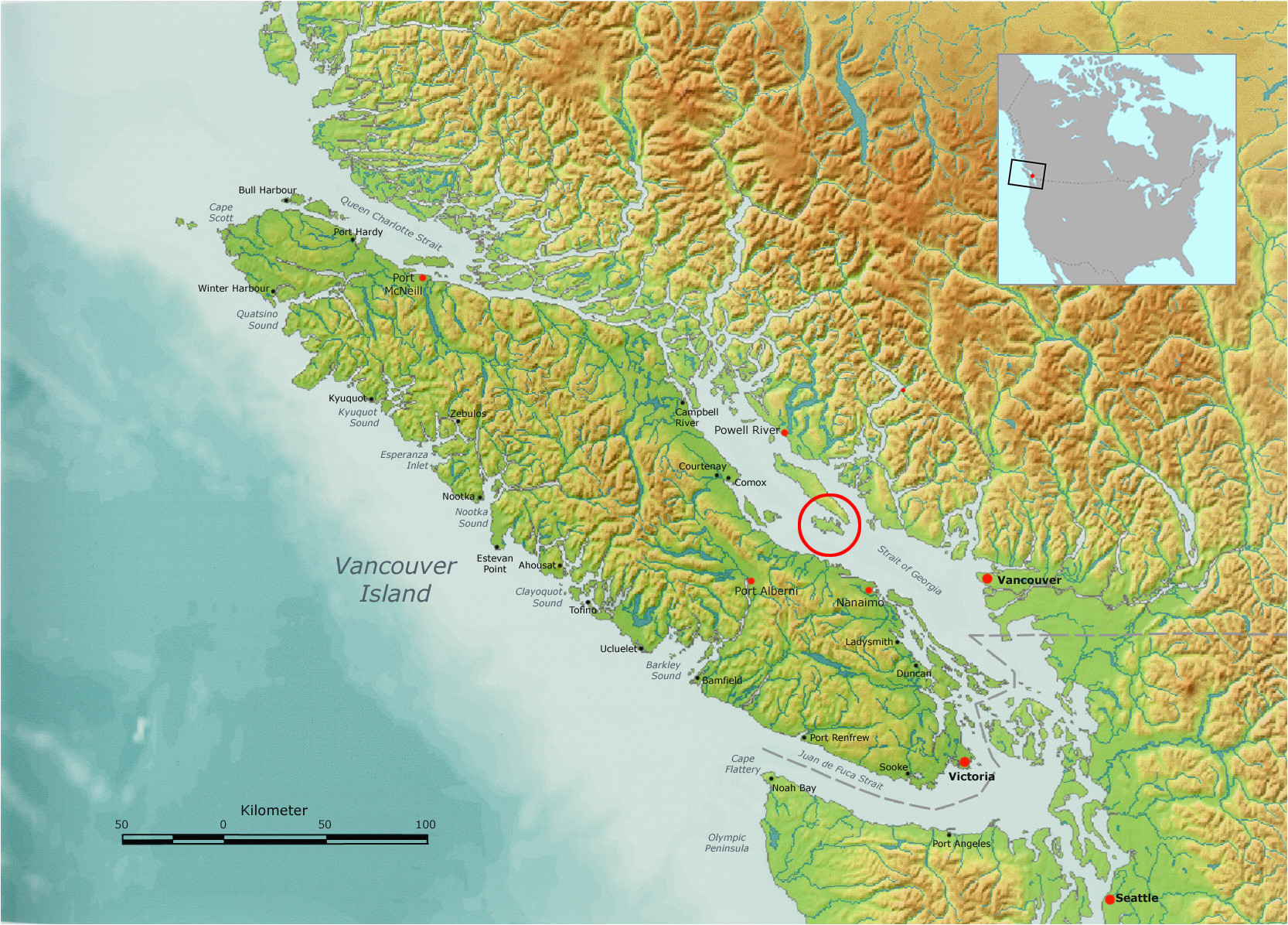 Map Of Vancouver island Canada Lasqueti island Wikipedia