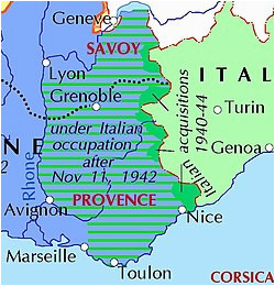 Map Of Vichy France Italian Occupation Of France Wikipedia