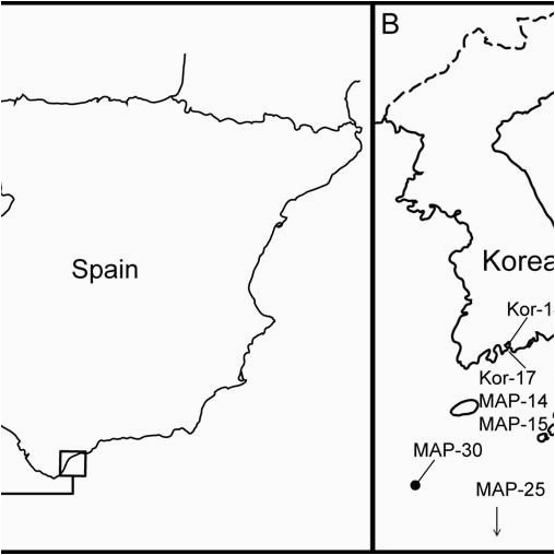 Map Of Vigo Spain Map Showing Collecting Localities In A Spain with the Vigo and