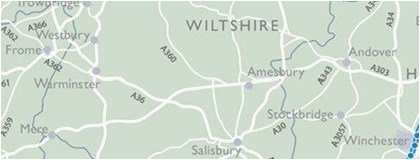 Map Salisbury England Stonehenge English Heritage