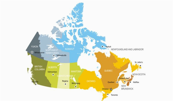 Map Yellowknife Canada the Largest and Smallest Canadian Provinces Territories by