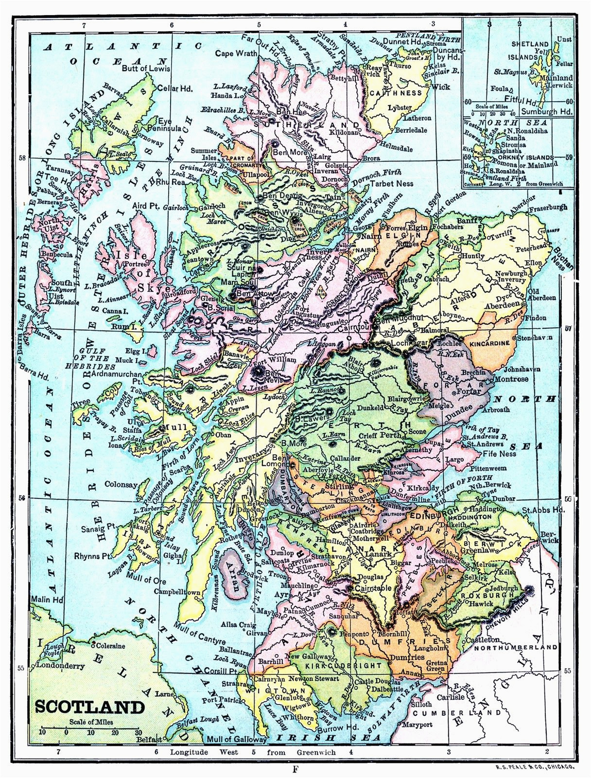 Maps Of Scotland and Ireland Instant Art Printable Map Of Scotland Things I Love Printable